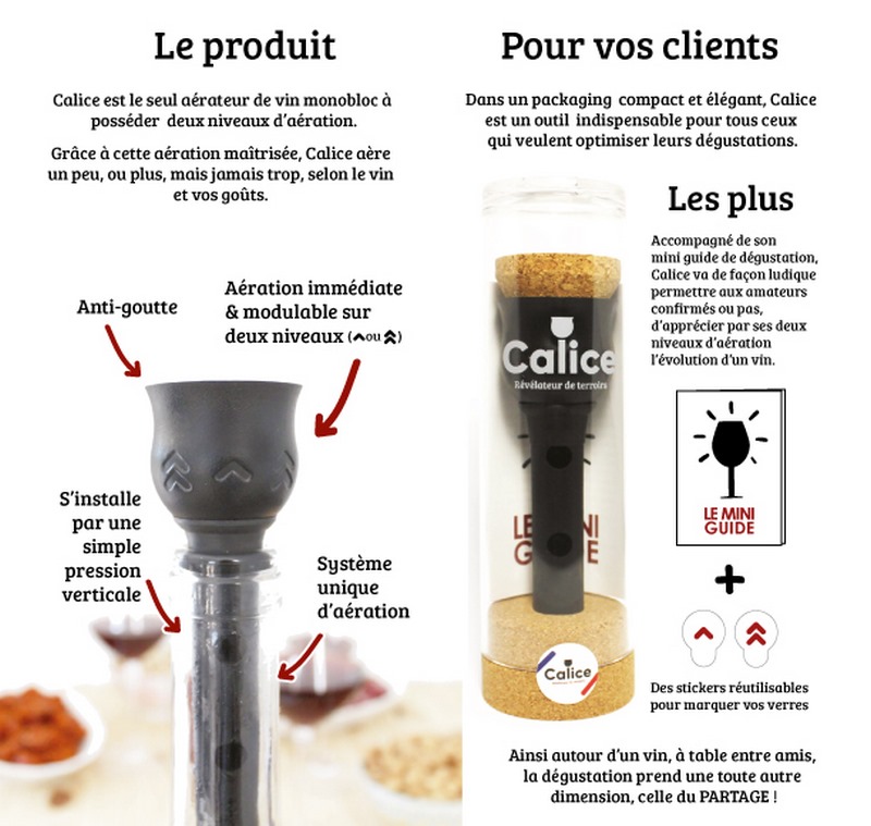 Display de 6 Aérateurs Calice Wine "Made in France"