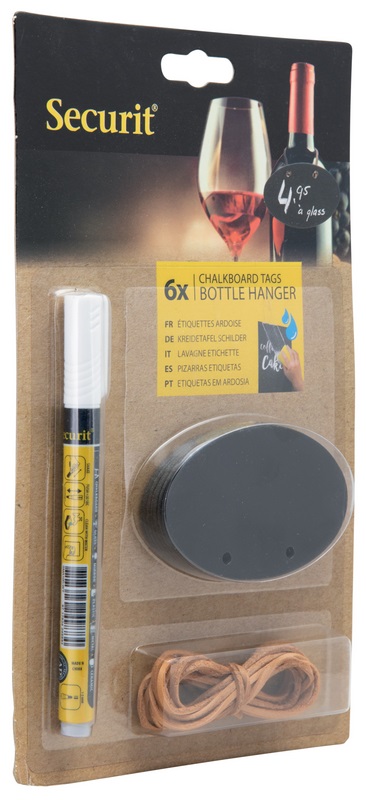 Kit de 6 ardoisines ovales pour Btlles TAG-BOTTLE