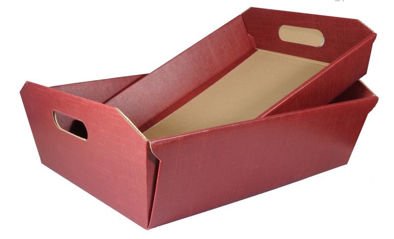 479 Scala corbeille bordeaux plate, XL 400 x 300 x 120 mm colisé par 30