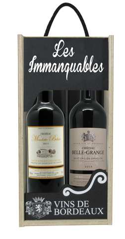 Caisse bois pour 3 Bouteilles  CBD02