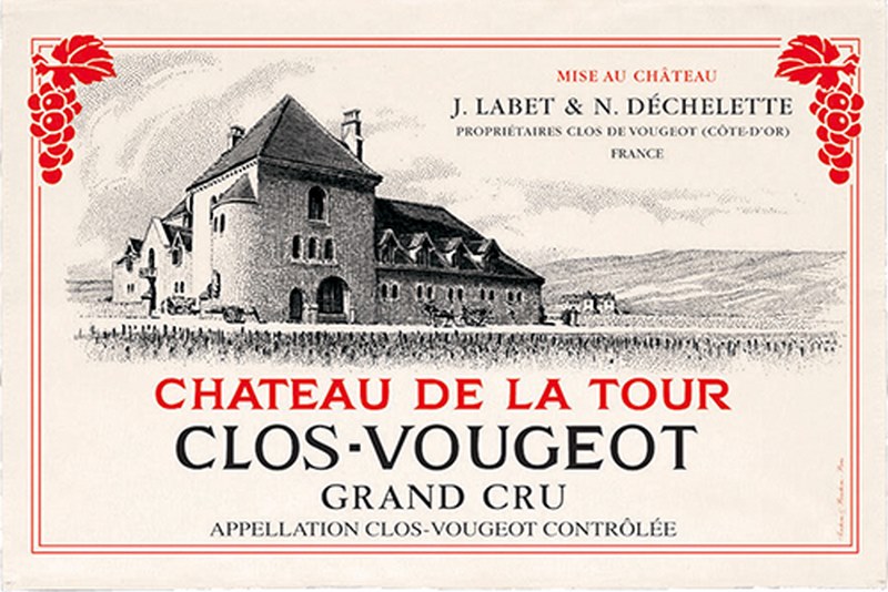 Torchon "Château de la Tour Clos-Vougeot" écru